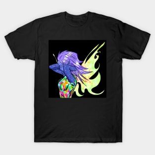 blue festival rainbow mandala pixie fairy ecopop T-Shirt